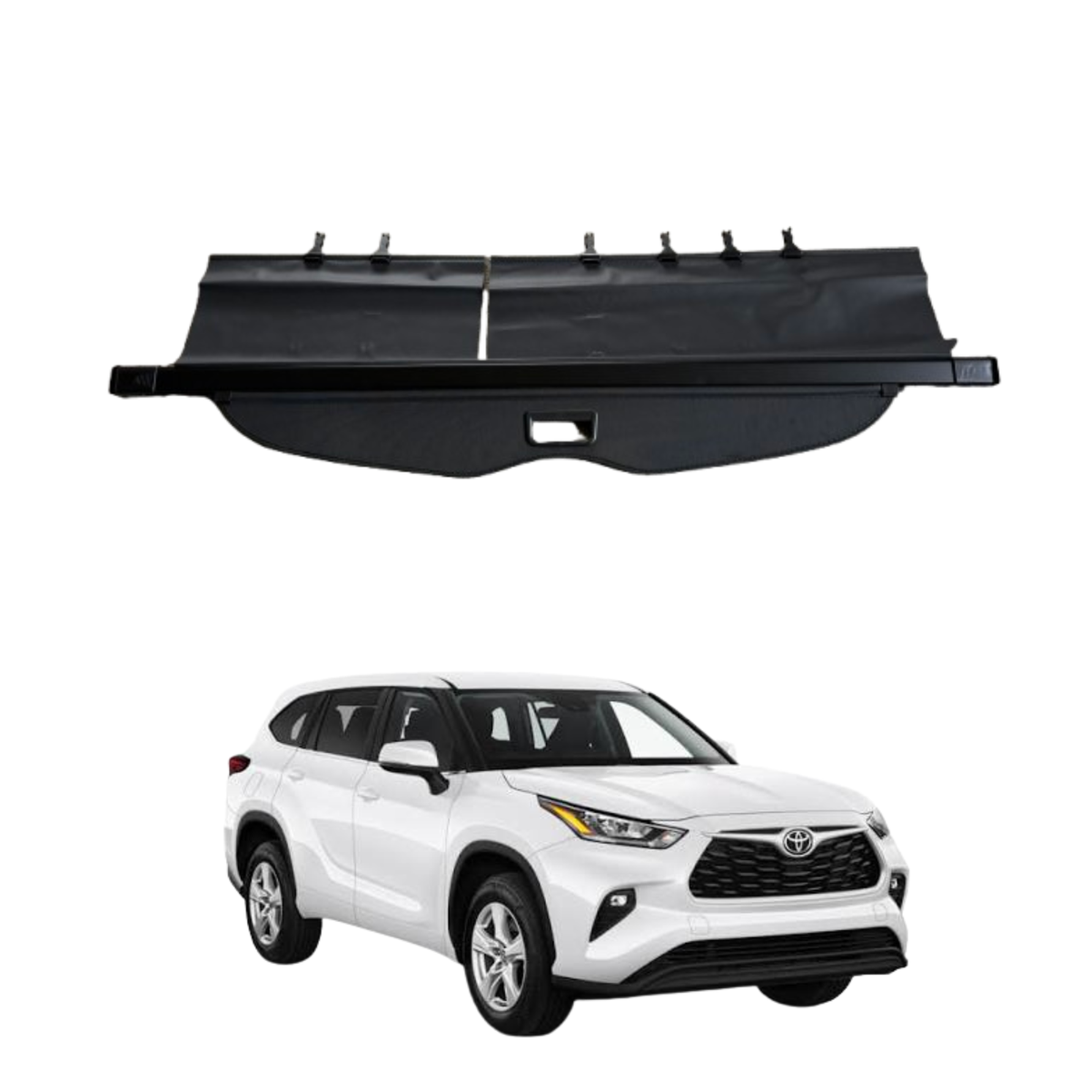 Toyota Highlander MK4 2020-2025 Retractable Parcel Shelf/Load Cover